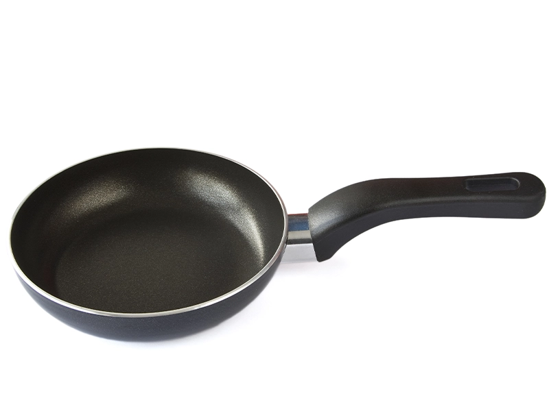 Fluoropolymers have excellent thermal properties and low friction coefficients suitable for frying pans