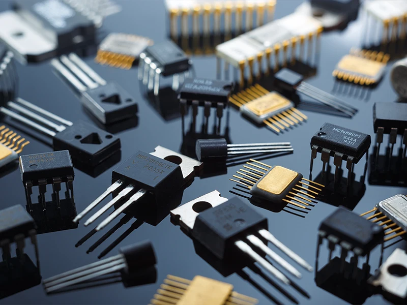 Electronic components made of epoxy moulded compounds