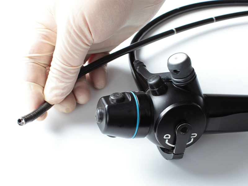 Medical endoscope as an example for overmoulded epoxy moulded compounds.