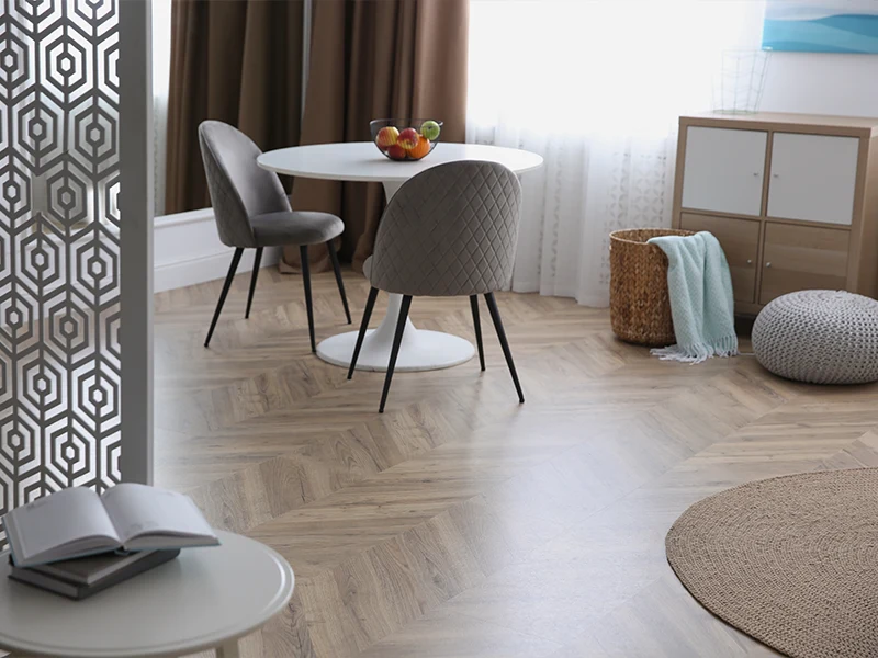 LVT offer many options for an individualistic interior floor design.